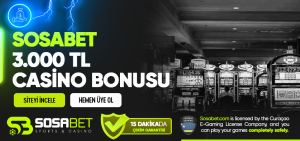 Sosabet 3.000 TL Casino Bonusu